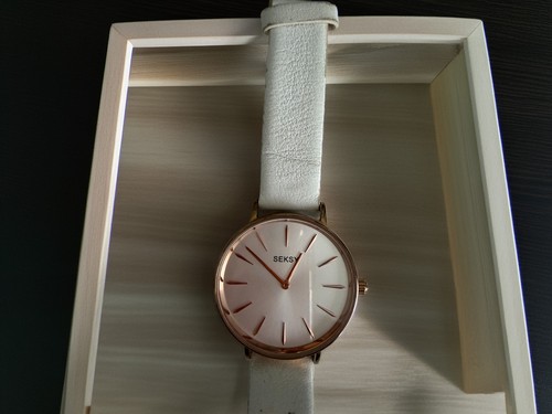 Seksy ladies white strap - ladies, watch