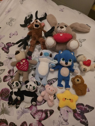 Soft toys bundle - sonic, stitch