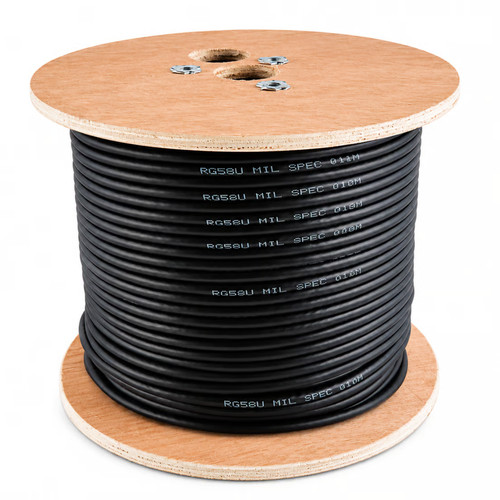100m drum rg58 coax u - coax, c/u