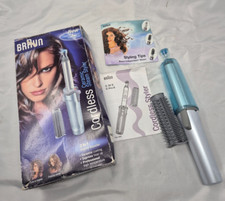 Braun Independent Steam Gas Hair Curling Tong 3589 Hot Brush Attachments Styler