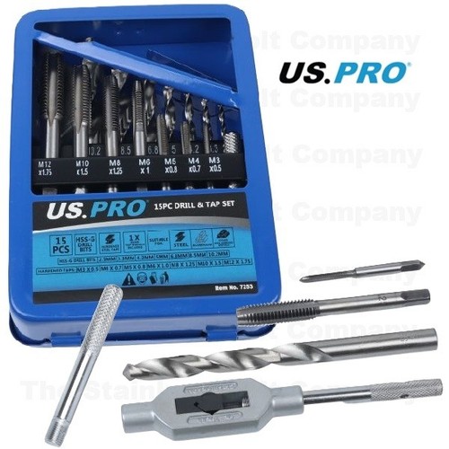 Pro 15pc metric drill tap - &,