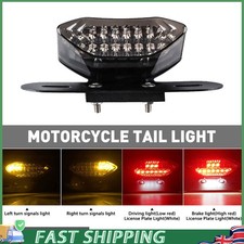 Motorcycle LED Turn Signals Brake Light License Plate Integrated Tail Light 12V