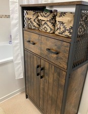 Vintage Industrial Cupboard Kitchen Bathroom Storage Unit Rustic Style Cabinet