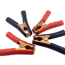 4x RUSTY 100A Car Battery Test Alligator Clips Insulated Crocodile Clamps 90mm