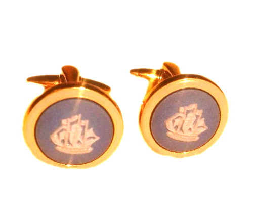 Wedgwood cufflinks blue - cufflinks,