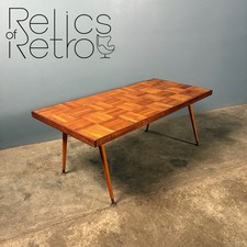 Teak Parquet Coffee Table Mid Century Vintage Retro MCM