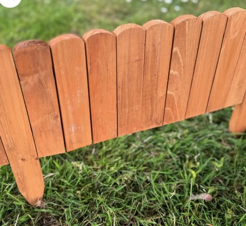 Wooden garden edging lawn - garden,