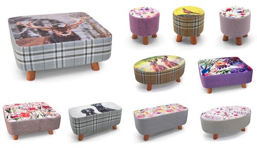 Large footstool luxury - footstool,