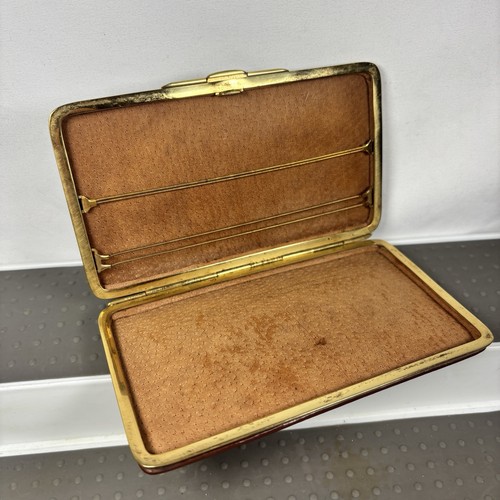 Vintage leather cigarette case - cigarette,
