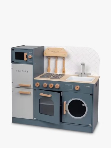 Wooden play kitchen grey - wooden,