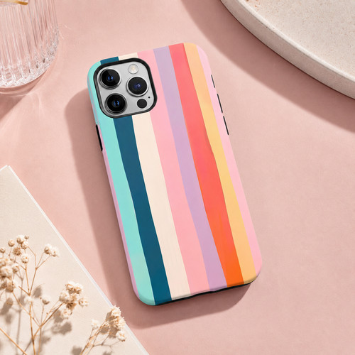 Retro stripe tough phone - stripe,