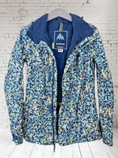 Burton Jet Set Jacket Blue Floral Size XS 8-10 Mountain Dew Snowboarding Ski 