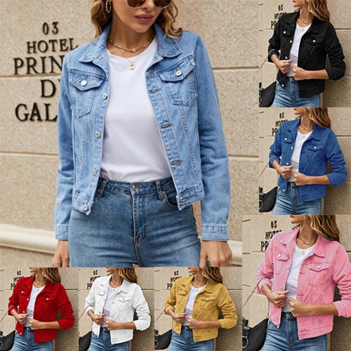 Womens denim jacket jean - jacket,