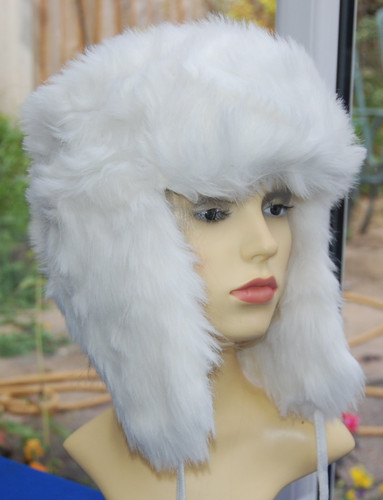 Super warm white faux fur - super,