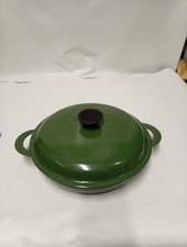 Le Creuset 26cm Green Shallow Casserole Dish Dutch Oven Cast Iron Cooking Pot