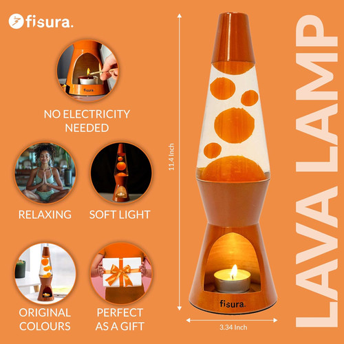 Lava lamp with - lava, candle