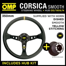 VAUXHALL CORSA B A-BAG 97-98 OMP CORSICA 350mm SMOOTH LEATHER STEERING WHEEL