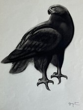 Georges Lucien GUYOT Art Deco Engraving Royal Eagle Eagle Spirit Paul Jouve