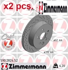 X2 PCS REAR BRAKE DISC SET