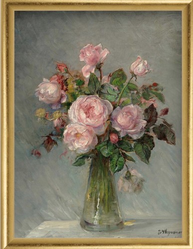 Roses glass vase - glass, still