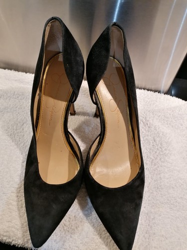 Ladies black suede - ladies, suede-