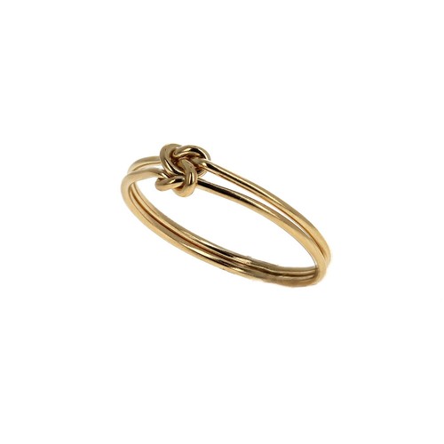 Gold double knot - knot, ring