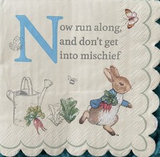 2 X Peter Rabbit 25x25cm Paper Napkins - Ideal for Art Decoupage Craft 198