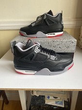 Nike Air Jordan 4 Retro 'Bred Reimagined' UK 10 US 11 - Black Red Cement Grey