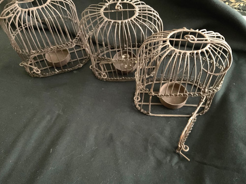 Three metal bird - metal, tealight