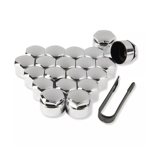 Volvo wheel nut covers - volvo, silver