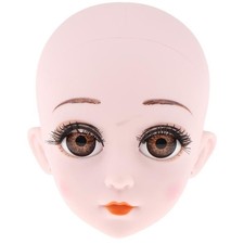 Plastic Female Doll Head Sculpt With Eyes For 1/3 Bjd Ob
