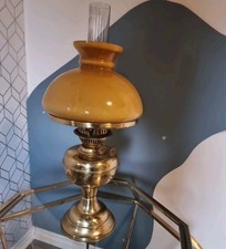 Vintage Brass Oil Lamp with