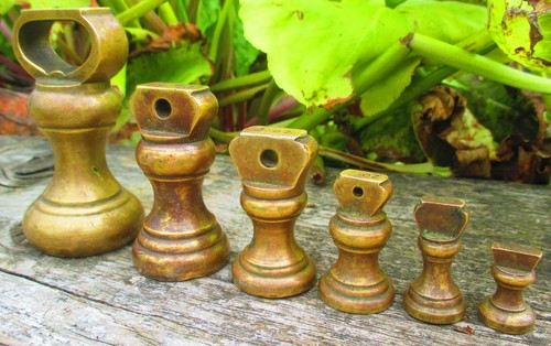 Antique set brass bell - set,
