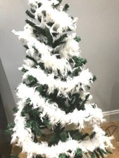 White Pink...Feather Boa Christmas Tree Decoration Strip Xmas  Ribbon Garland 2M