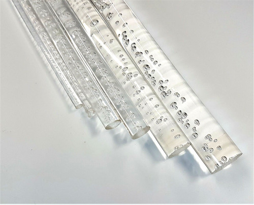 Acrylic rod round bubble - rod,