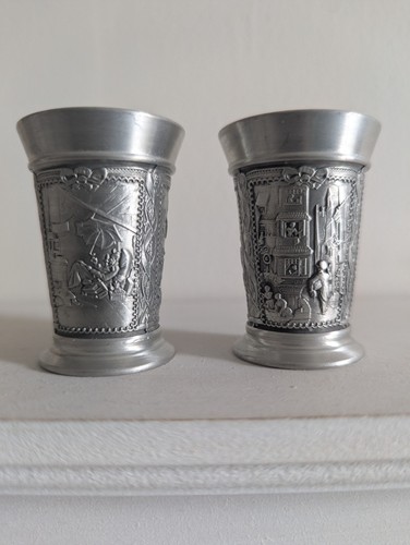Pair vintage 1940s zinn - vintage,
