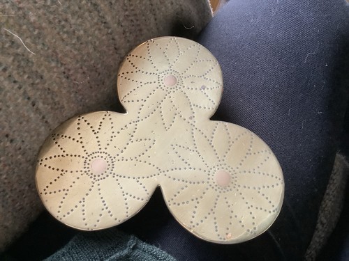Vintage brass and copper daisy - vintage,