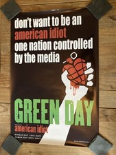 GREEN DAY AMERICAN IDIOT VERY RARE 2004 UK PROMO POSTER NR MINT CONDITION PUNK