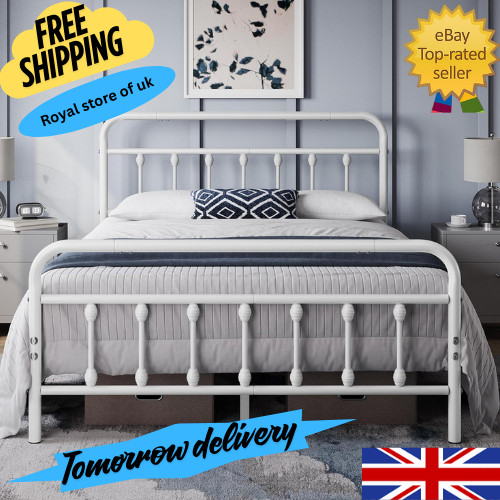 4ft6 double bed frame vintage - bed,