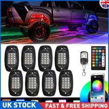 8x RGB LED Under Car Rock Lamp
