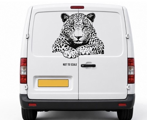 Peeking leopard vinyl decal - peeking,