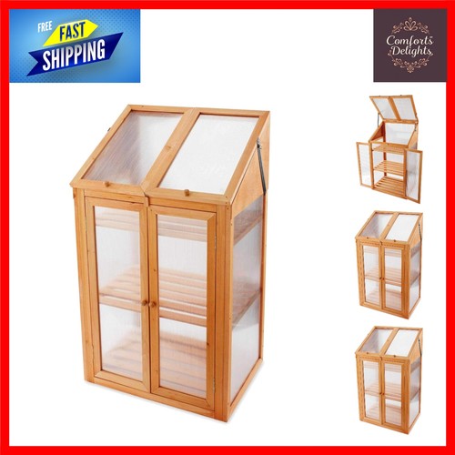 Compact wooden mini greenhouse - compact,