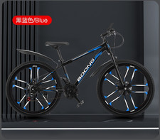 24 Inch Black Blue Adult Bike