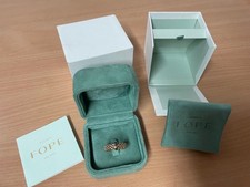 FOPE FLEX'IT VENDOME RING WITH BLACK DIAMONDS EXCELLENT CONDITION