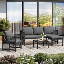 Garden Set With Tempered Glass