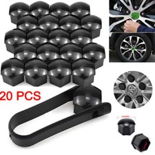 20PCS 17mm Gloss Black Car