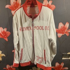 Liverpool 77 White and Red Track Jacket Size Large