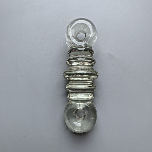 Vintage clear glass coil - glass,
