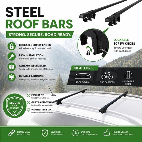 Steel car roof bars rails - steel,