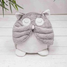 Heavy Duty Door Stop Owl Grey Fabric Novelty Stopper Animal Doorstop Wedge 18cm